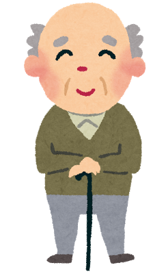 老人のイラスト「かわいいおじいさん」